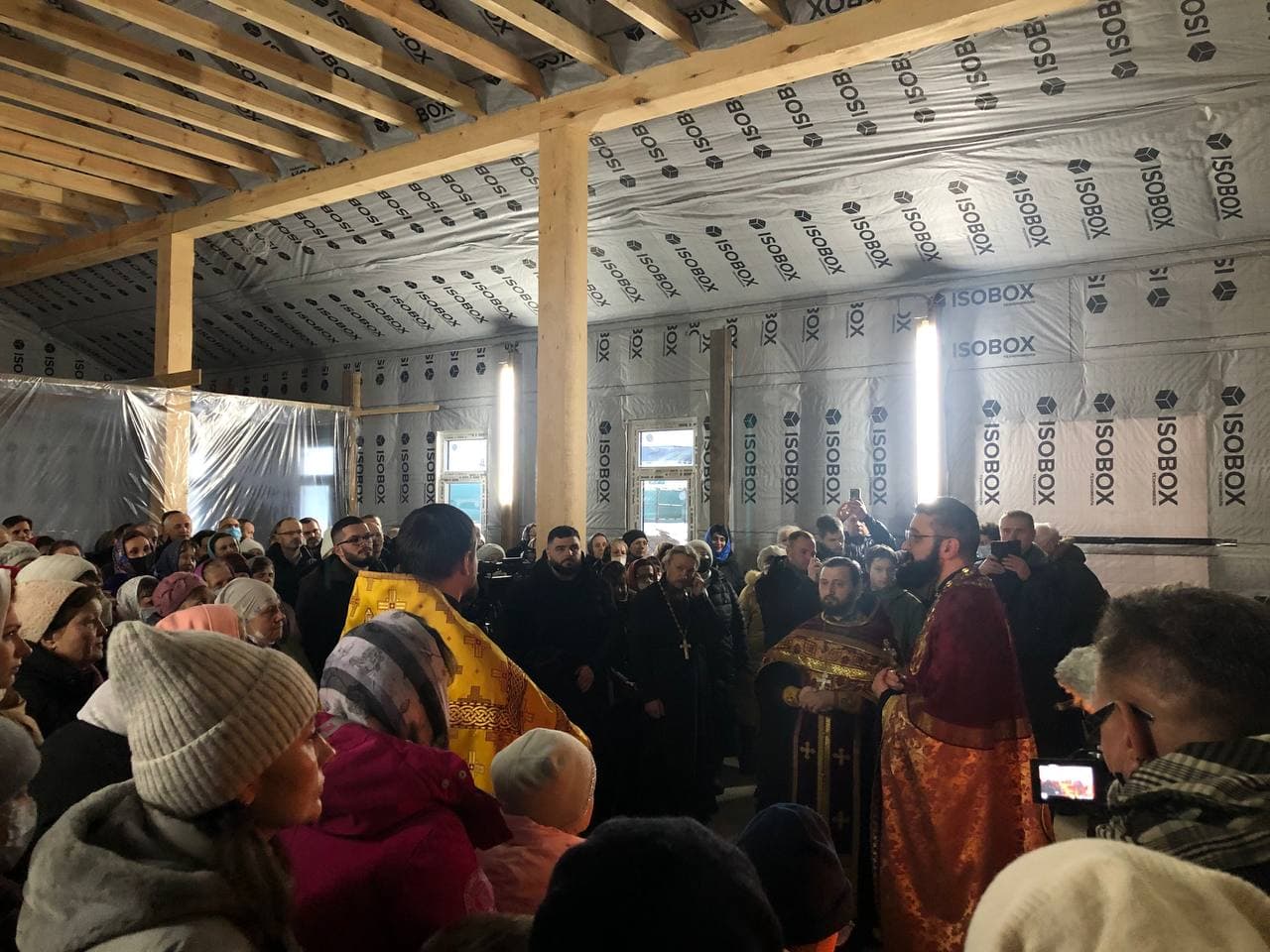 Первое богослужение в храме преп. Гавриила Ургебадзе в Минске